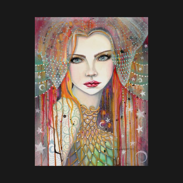 Gypsy Boho Contemporary Art Beautiful Woman Fantasy Artwork by robmolily