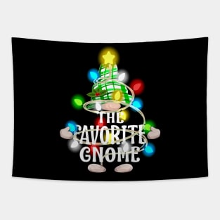 The Favorite Gnome Christmas Matching Family Shirt Tapestry