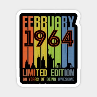 February 1964 60 Years Of Being Awesome Limited Edition Magnet