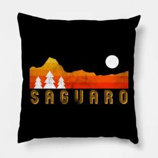 Saguaro national park retro vintage Pillow