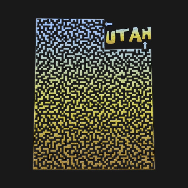 Utah State Outline Maze & Labyrinth by gorff