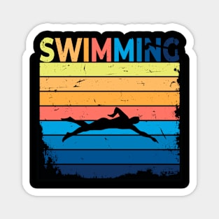 Swimming Vintage Magnet