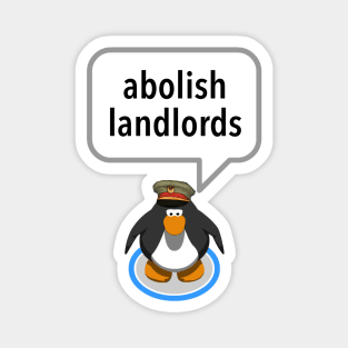 Abolish Landlords - Club Penguin Magnet