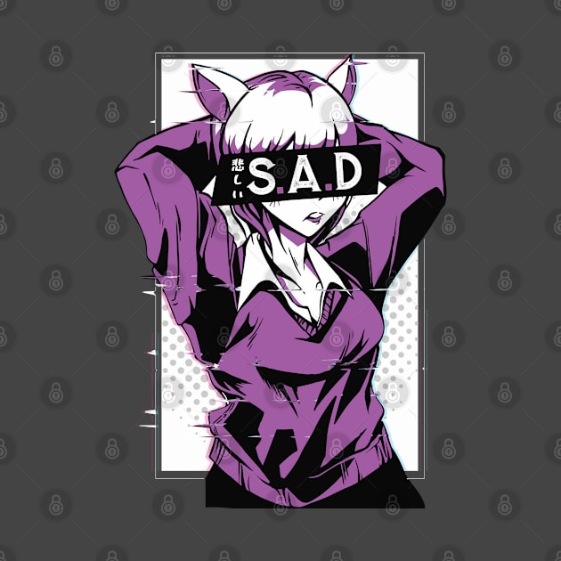 Sad Anime Girl by MimicGaming