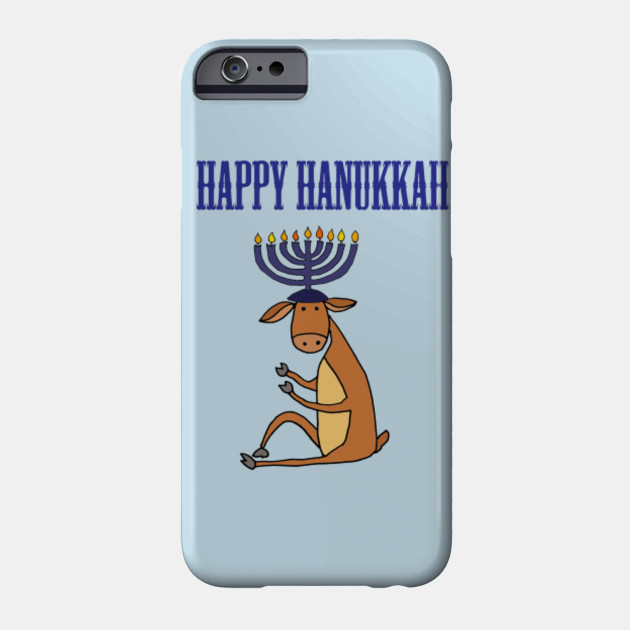 Funny Reindeer With Menorah Candles Happy Hanukkah Art Hanukkah Phone Case Teepublic