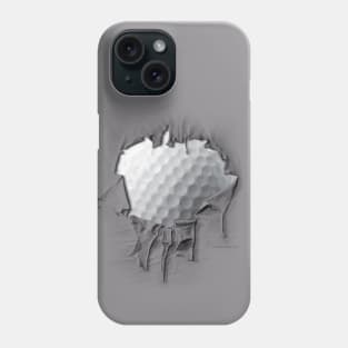 Shredded, Ripped and Torn Golf Ball Phone Case