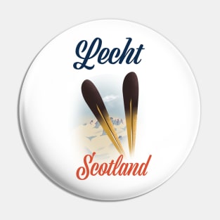 Lecht Scotland Ski poster Pin