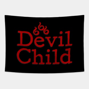 Devil Child 666 | Red on Black Mass | Satanic Tapestry