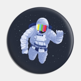 Lost TV Signal Astronaut Pin
