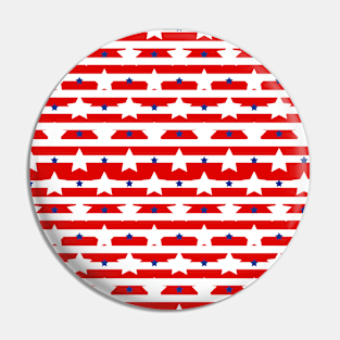 USA Flag Print Pin