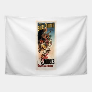 AUX BUTTES CHAUMONT JOUETS Children Toys Store Advertisement by Jules Cheret Tapestry