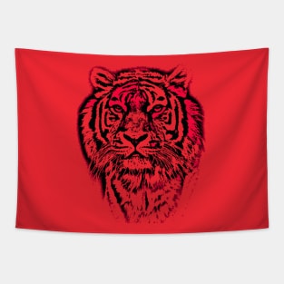 Tiger Red Head 03 Tapestry