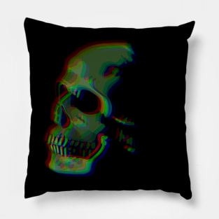 Green Skull Chromatic Version Pillow