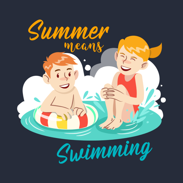 Swimming Kids-Summer Means Swimming by MONMON-75