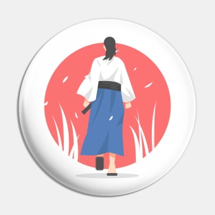 Walking Samurai Pin