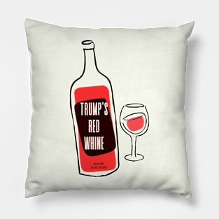 Red Whine (Dark on Light) Pillow