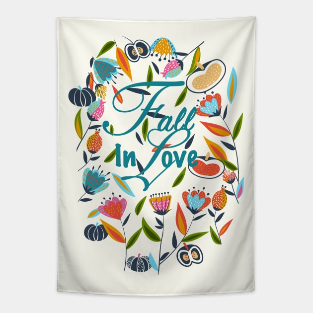 Fall in Love Tapestry by Gingerlique