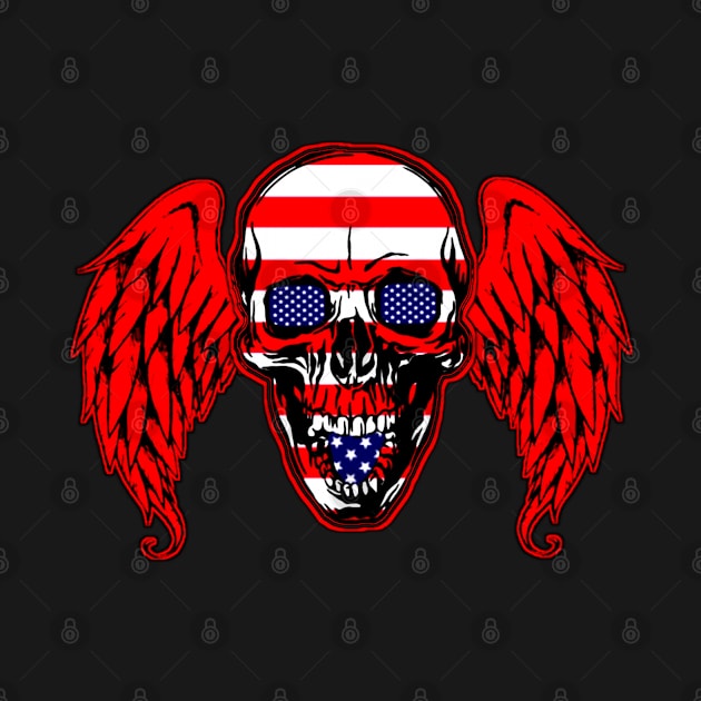 Skull Head American by 29Butterfly_Studio