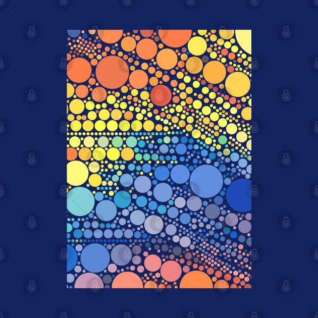 Heat Wave Abstract Circle Design by love-fi