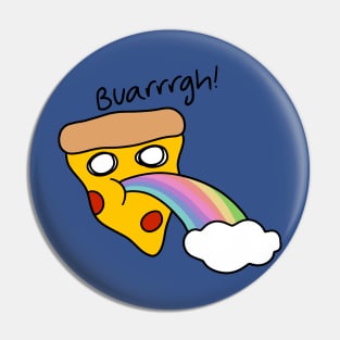 Pizza Slice Vomiting Rainbows Pin