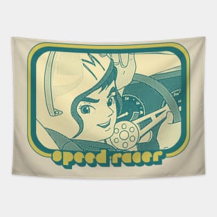 Speed Racer // Retro Style Design Tapestry