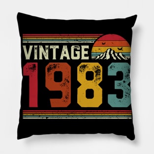 Vintage 1983 Birthday Gift Retro Style Pillow