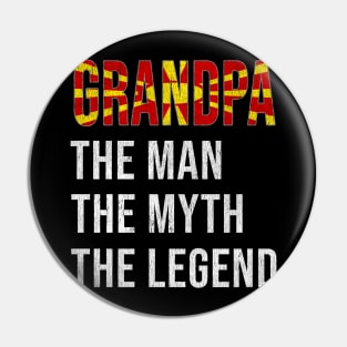 Grand Father Macedonian Grandpa The Man The Myth The Legend - Gift for Macedonian Dad With Roots From  Macedonia Pin