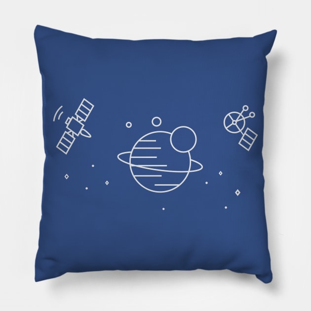 Solar System - white Pillow by UnOfficialThreads