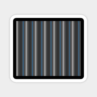 Black, Grey and Blue Stripe Pattern Magnet
