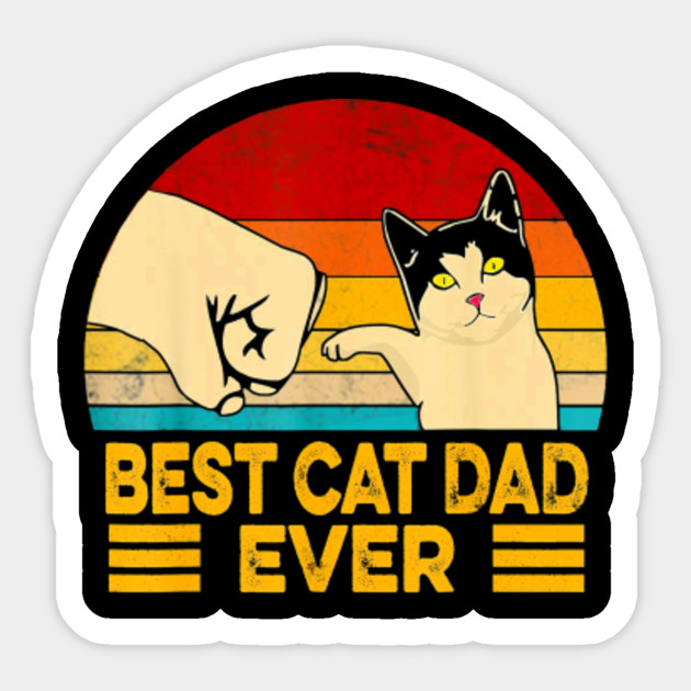 Vintage Best Cat Dad Ever T Shirt Funny Cat Daddy Father Day T