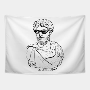 Stoic Marcus Aurelius Sunglasses Meme Stoicism Tapestry