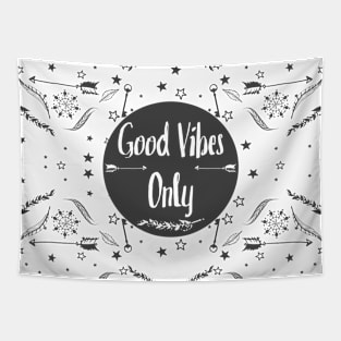 Good vibes only (dark) Tapestry