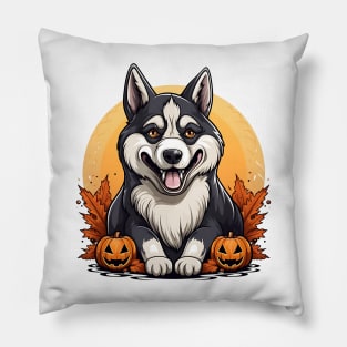 Halloween Siberian Husky Dog Pillow