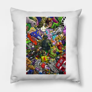 Retro Toy Box Pillow