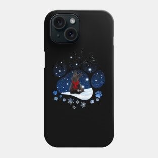 Snow Paw Scottish Terrier Christmas Winter Holiday Phone Case