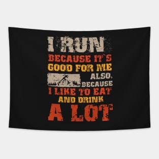 Funny sarcastic running quote  Motivational Trail Running saying extreme skyrunner Tapestry