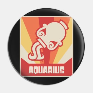 Aquarius – Vintage Astrology Sign Pin