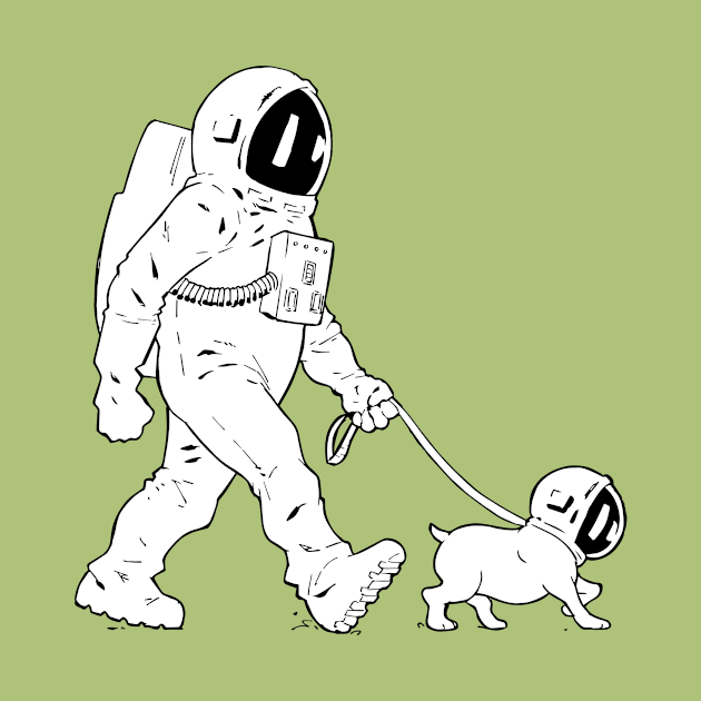 Walking the Dog Astronaut by SheVibe