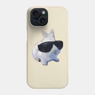 Cool White Bunny with Sunglasses Chilling Pet Phone Case