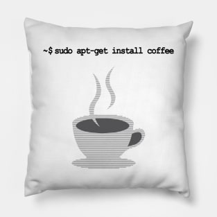 sudo apt-get install coffee Funny Linux Command Pillow