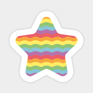 Wavy rainbow pattern Magnet
