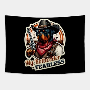 Cowboy Rottweiler Tapestry