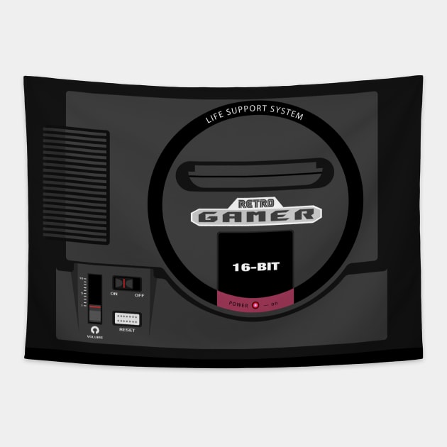 Sega Retro Gamer (Genesis) Tapestry by TheGamingGeeks