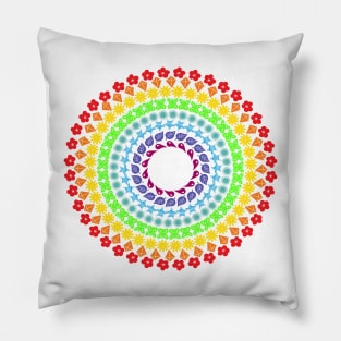 Rainbow Mandala Pillow