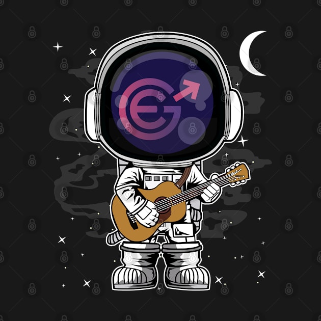 Astronaut Guitar Evergrow EGC Coin To The Moon Crypto Token Cryptocurrency Blockchain Wallet Birthday Gift For Men Women Kids by Thingking About