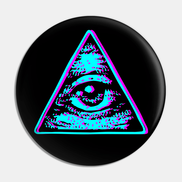 Retro Illuminati Eye Pin by Starquake