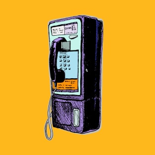 Sketchy old school retro payphone. Coin Operated Connections! T-Shirt