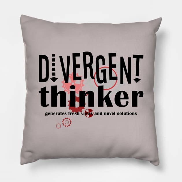 Divergent thinker Pillow by bluehair