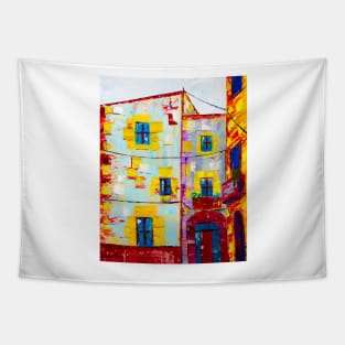 The colorful streets of spain Tapestry