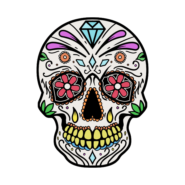 Mexican Skull Dia de los muertos Day of the dead by Mesyo